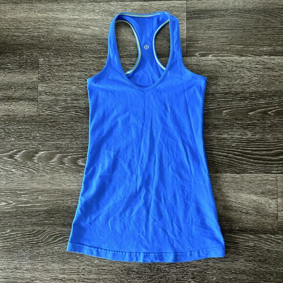 Lululemon Cool Racerback Tank Pipe Dream Blue Size 4 Lightweight Athletic Top - Picture 3 of 13